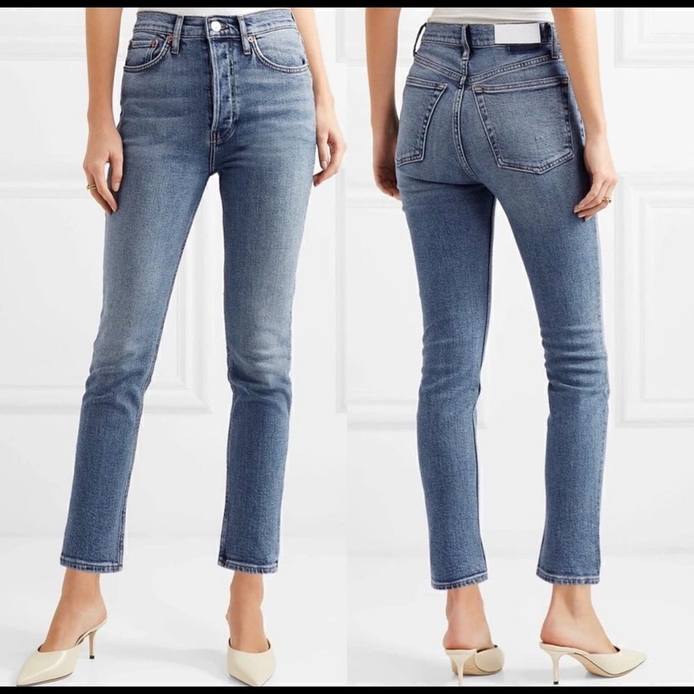 RE/DONE High Rise Ankle Crop Mid 80’s Wash